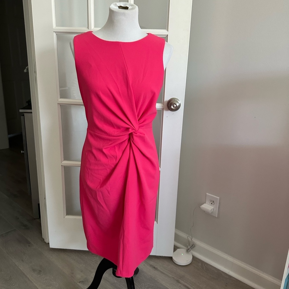 Donna Karan Elegant Pink Sleeveless Dress